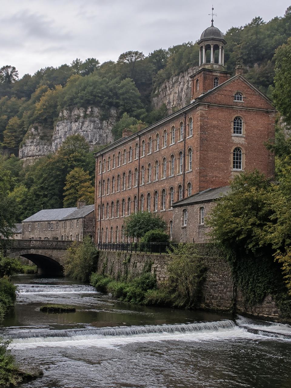 Masson Mills, Arkwright's red brick mill on the River Derwent